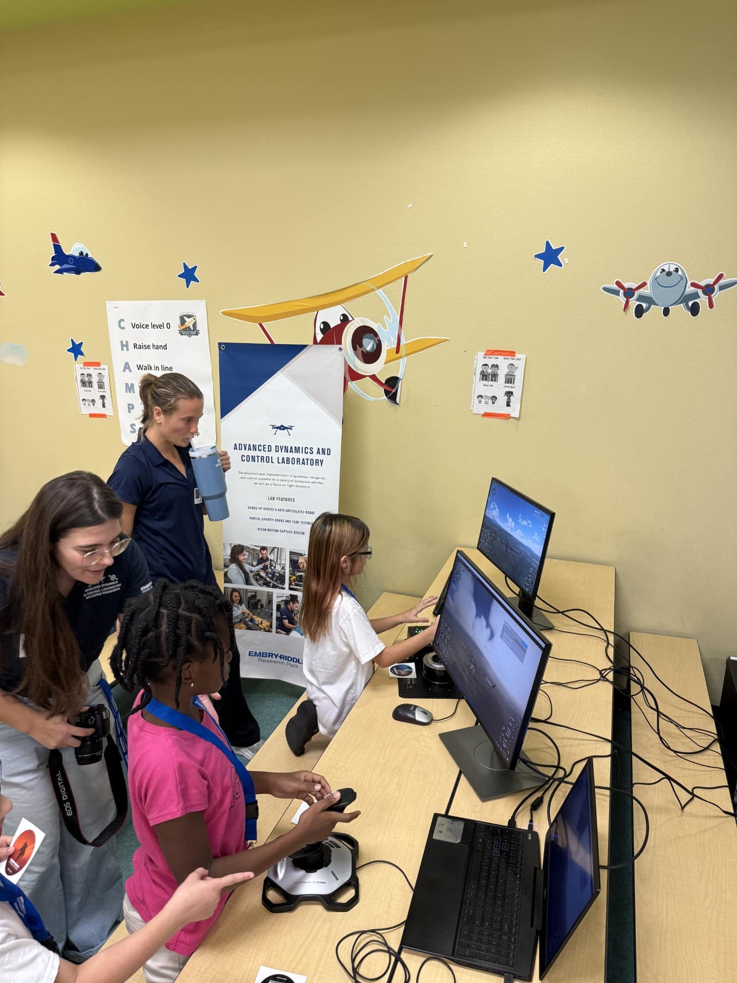 Students work on a computer during STEM Day