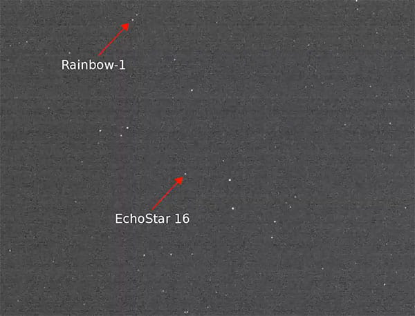 A screenshot of the video, EchoStar XII and EchoStar XVI