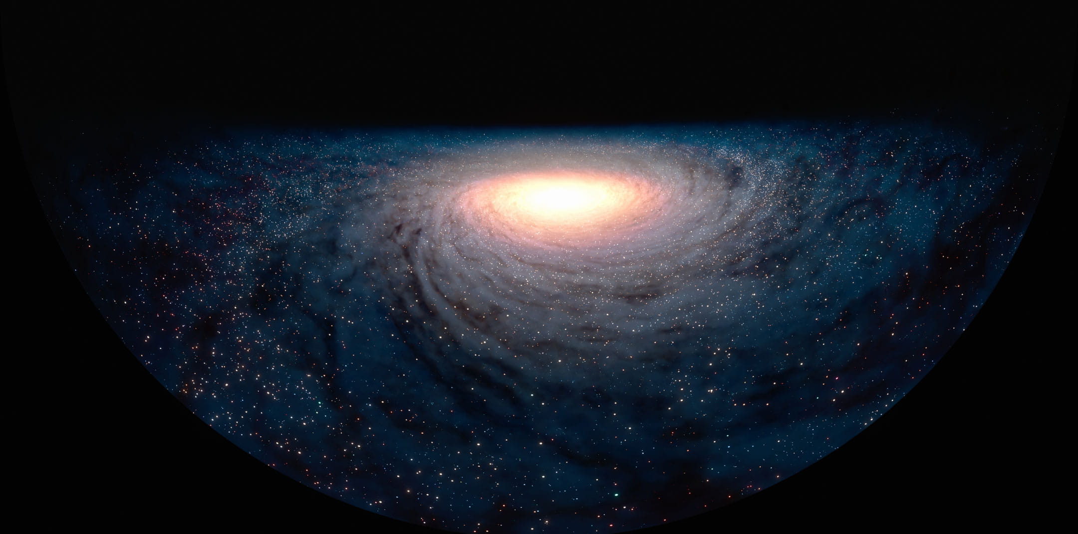 Graphic of a galaxy in space.