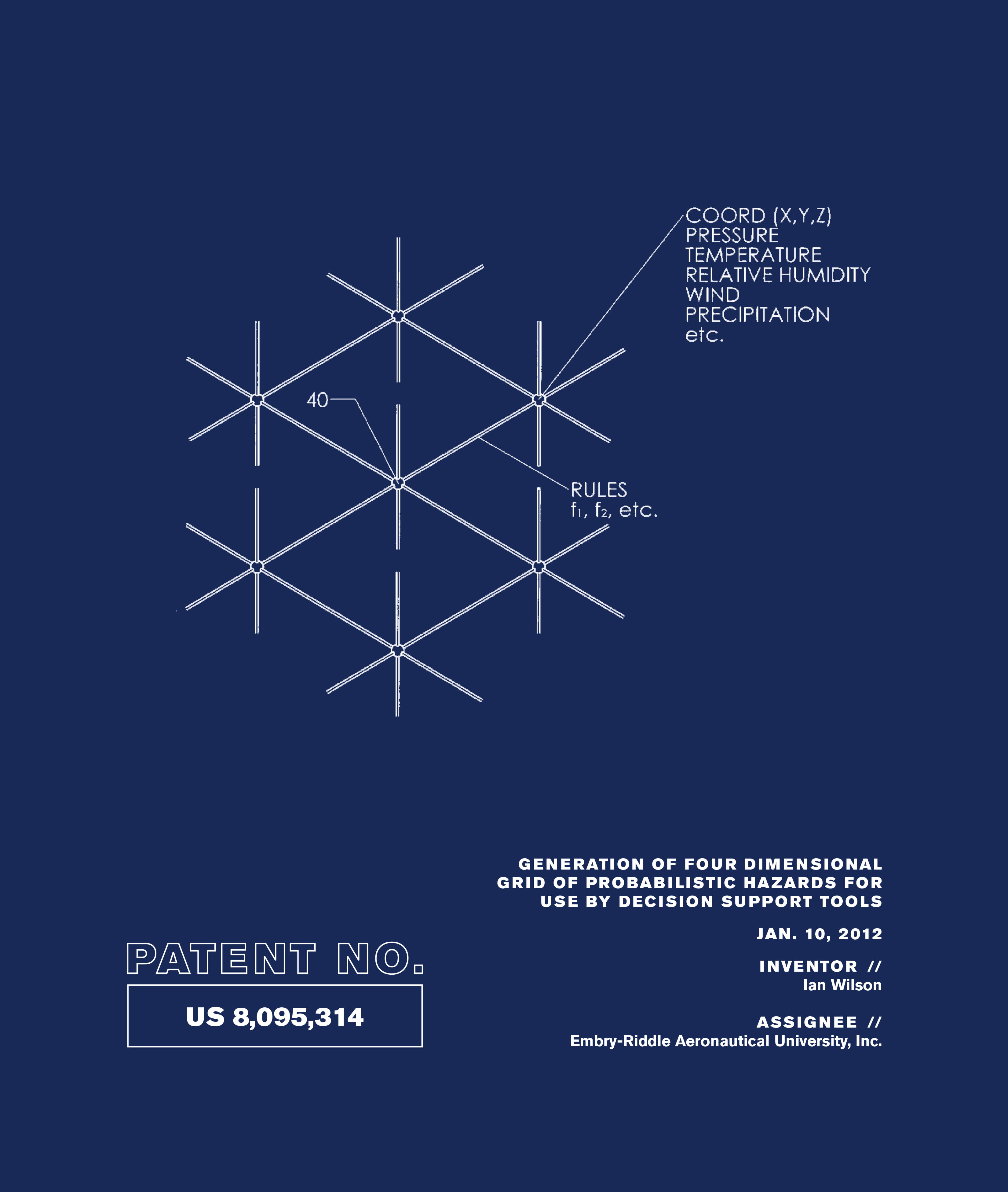 Patent No. US 8,095,314: Generation for Four Dimensional Grid of Probabilistic Hazards for Use by Decision Support Tools