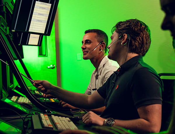 Students in the Air Traffic Control Lab