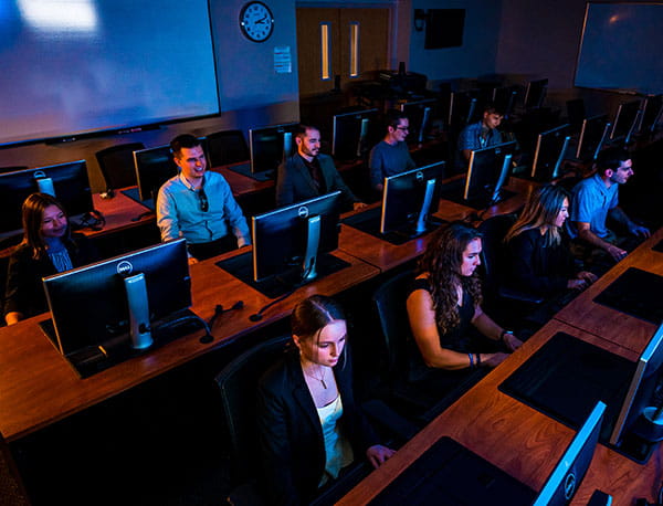 Students in the Cyber Lab