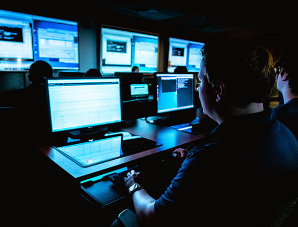 Students in the Cyber Lab