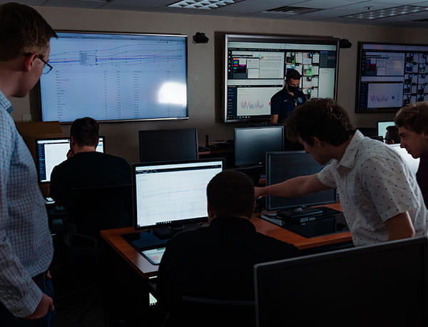 Students in the Cyber Lab