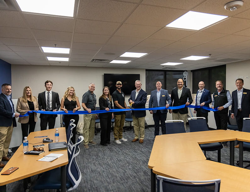 Faculty at the GSOC ribbon cutting ceremony