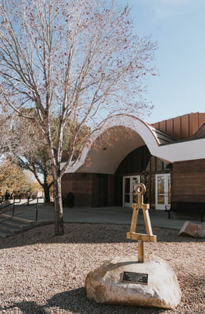 Outside of the King Engineerng and Technology Center building.