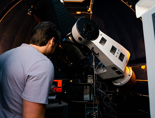 A student at the Observatory Complex