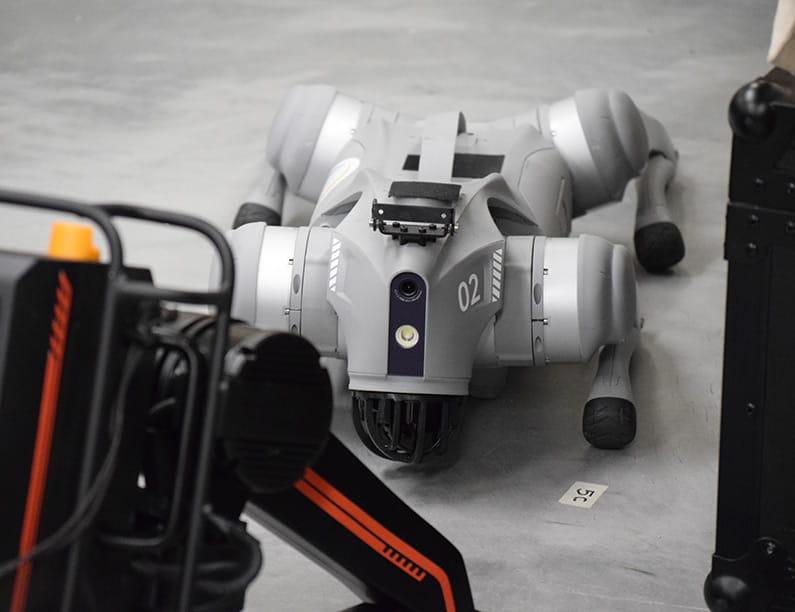 A robot in the SRGE Lab