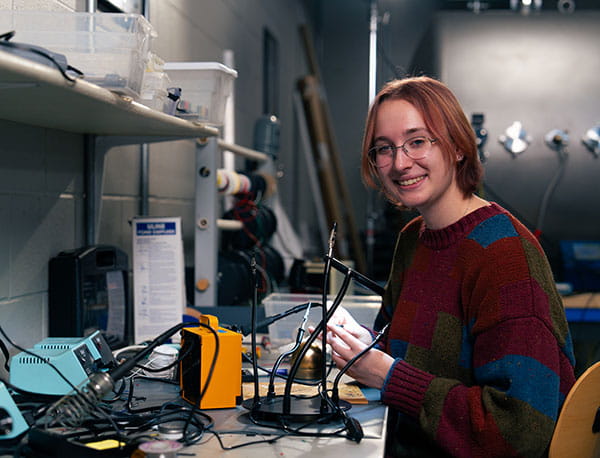 Student in the Space Systems Lab