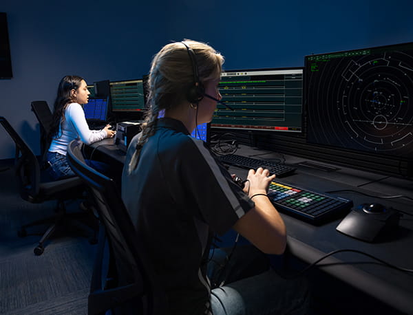 Students in the TRACON Lab
