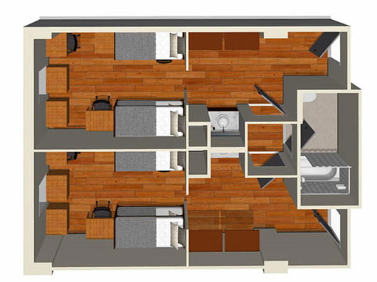 Adams and Wood Hall Floor Plan