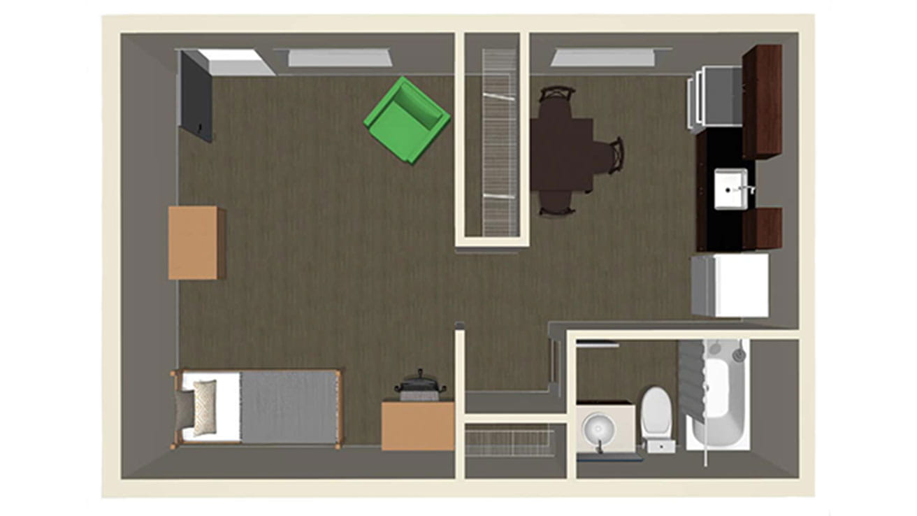 Chaunte Complex Studio Floor Plan