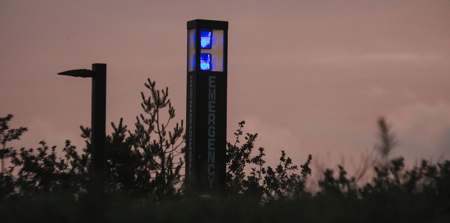 Blue light Emergency stand