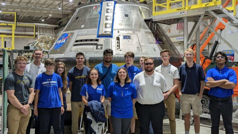 Embry-Riddle's Micro Gravity Club at NASA’s Johnson Space Center! (Photo: Catie Alfonzo-Jenner / NASA)