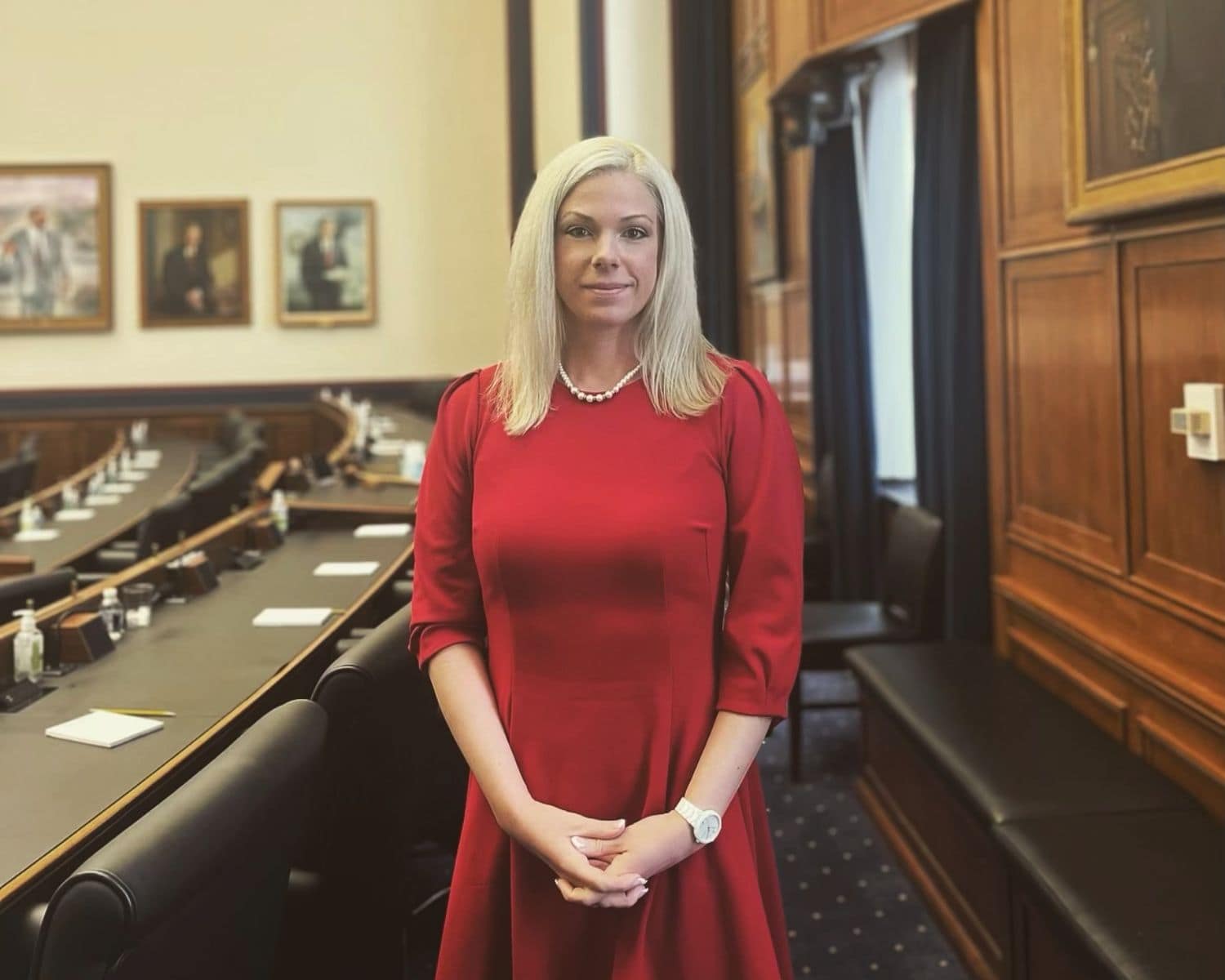 Worldwide student April Bedunah inside the U.S. House of Representatives where she is interning with the Subcommittee on Aviation. (Photo: April Bedunah)