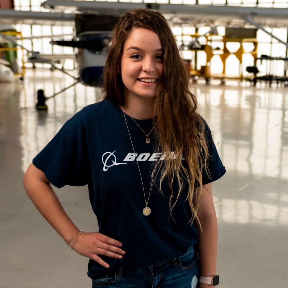 Embry-Riddle freshman Bella Memeo is a pilot, artist and Boeing Scholar. 