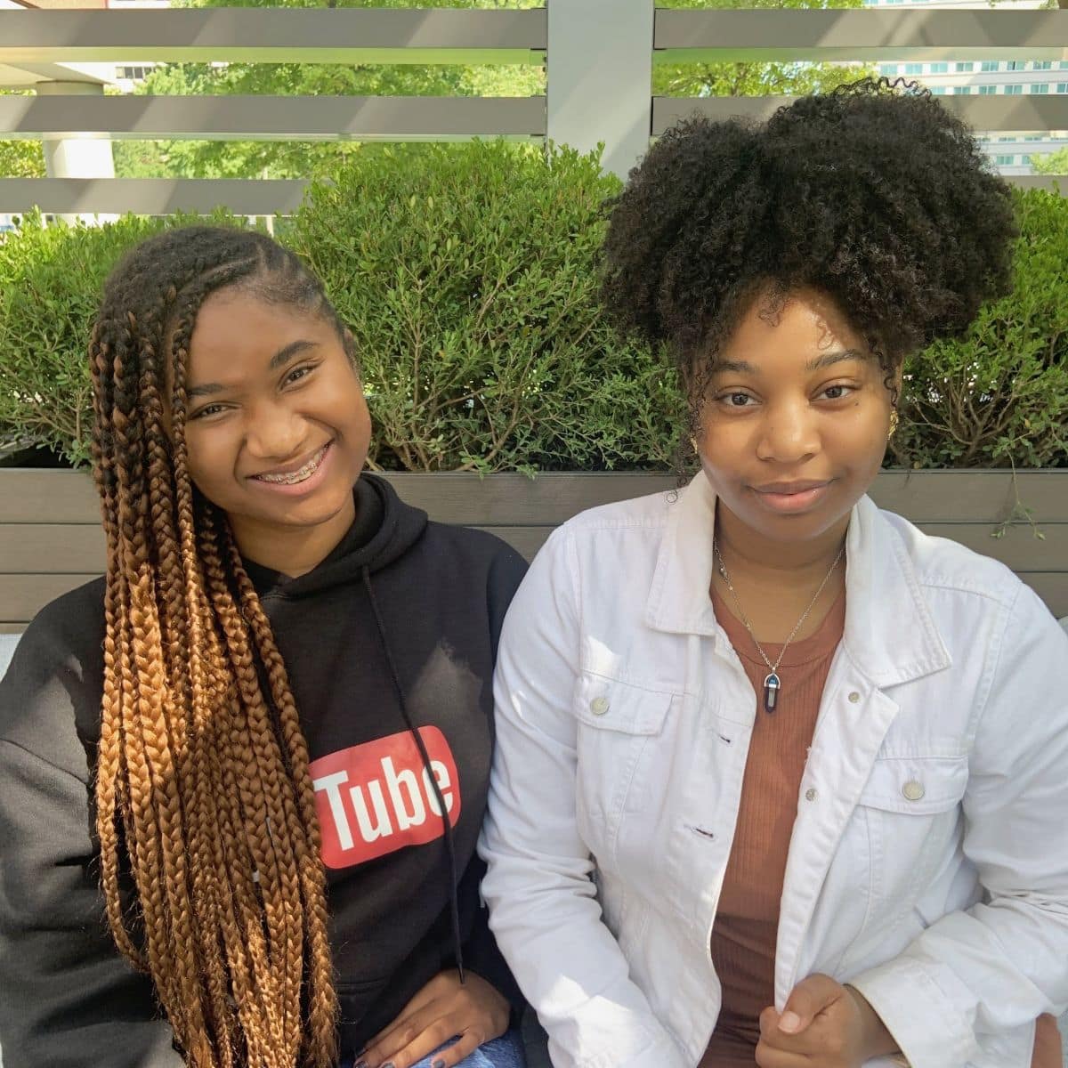 Tonia Brown (left) and sister Toneen in a photo taken when they were both teenage dual enrollment students.