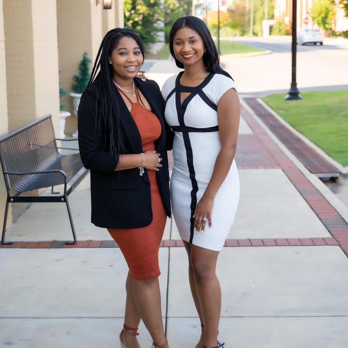 Tonia Brown (right) and sister Toneen, who works in healthcare management and is studying to become a nurse, in a more recent photo.