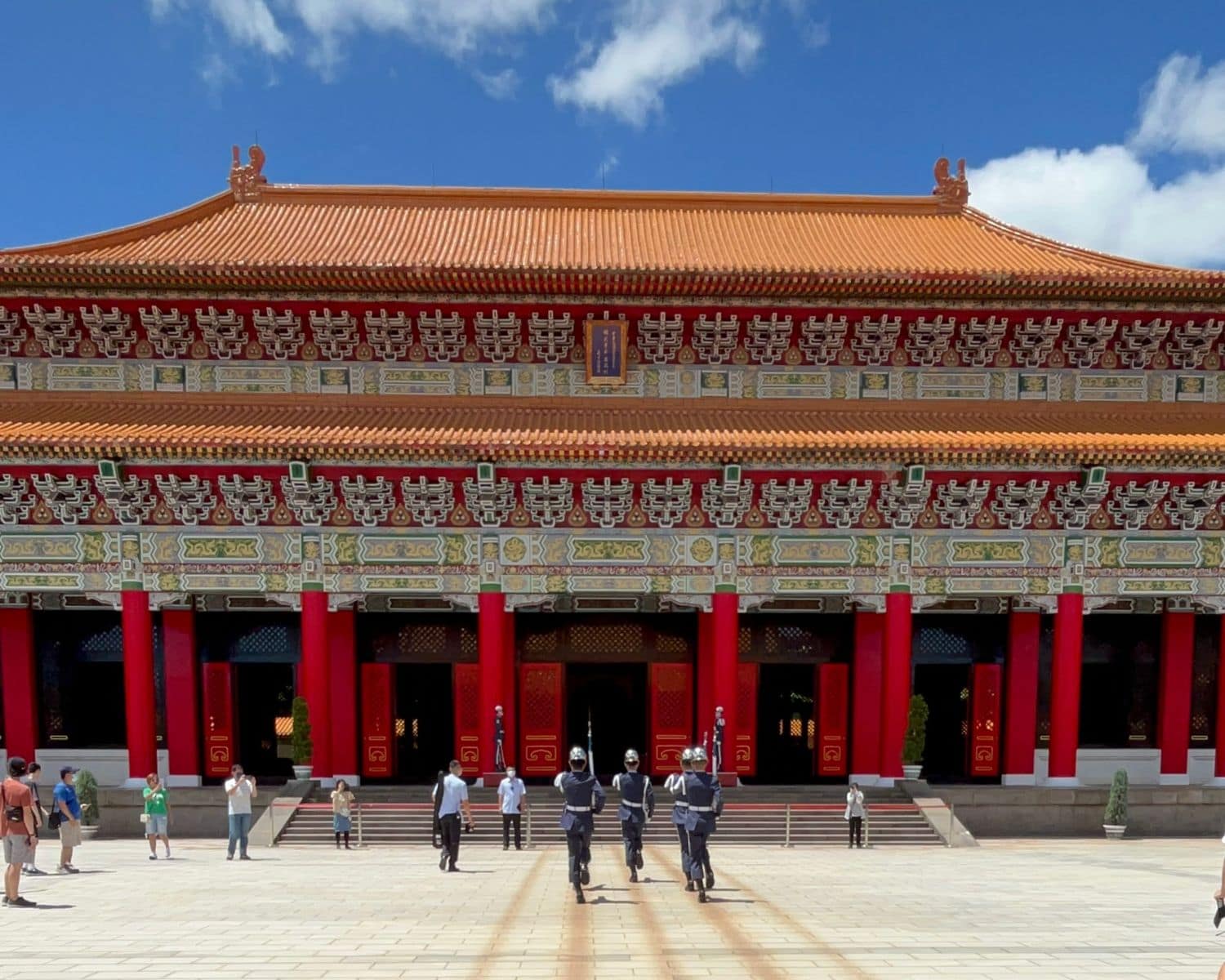 In Taipei, we visited a Martyr’s Shrine and got to watch the changing of the guards. It was a super interesting event to watch. (Photo: Alix Craft)