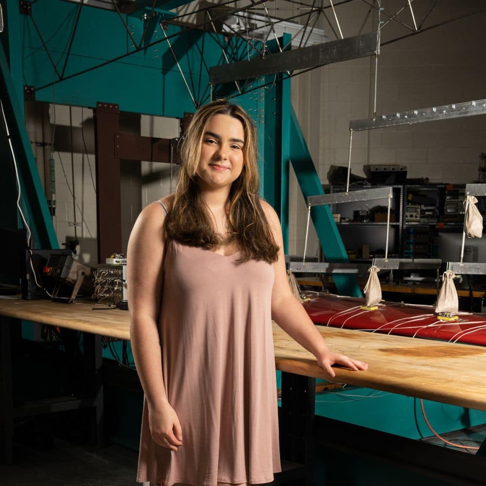 Boeing Scholar and Aerospace Engineering major Lainey Davis ('26) was drawn to Embry-Riddle's curriculum and accreditations. (Photo: Embry-Riddle / Bill Fredette-Huffman)