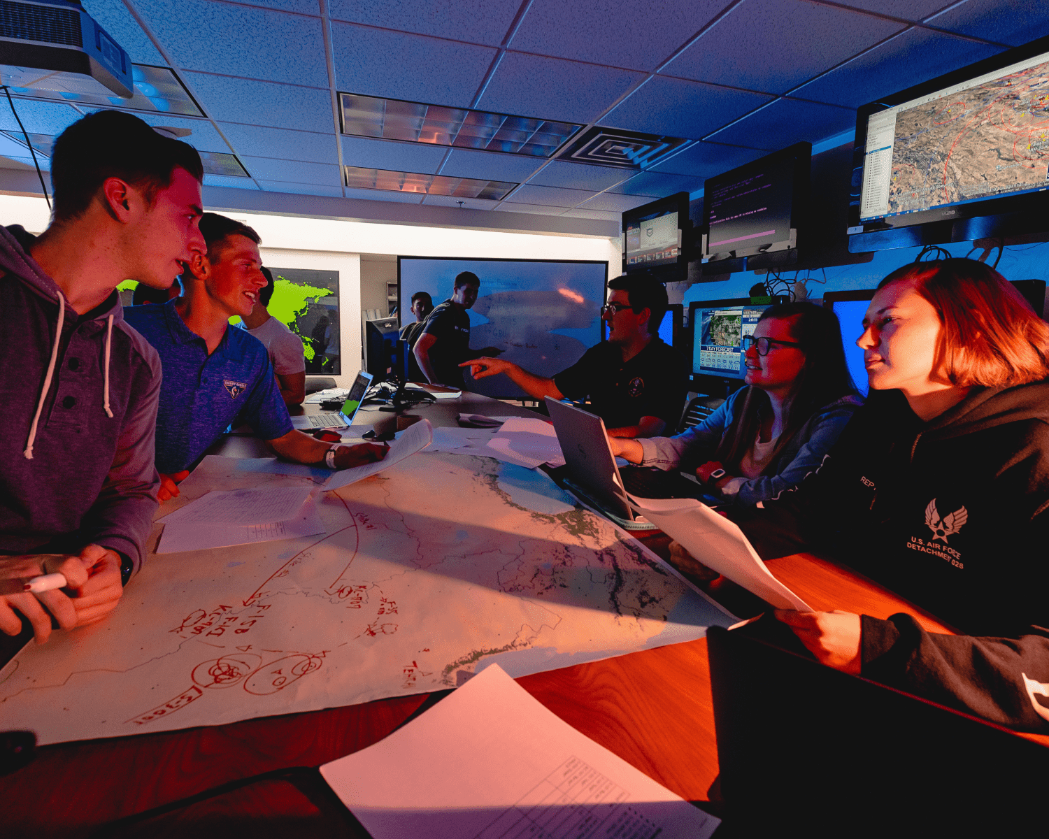 GSIS students practice how to respond to national and international crises in specialized campus laboratories. (Photo: Embry-Riddle / Connor McShane)