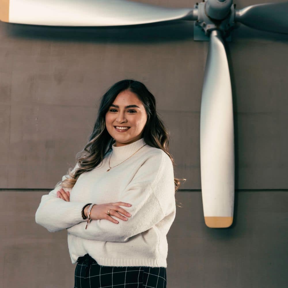 Letsy Gonzalez ('23) is a Software Engineering major and president of the Society of Hispanic Professional Engineers chapter on the Prescott Campus. (Photo: Embry-Riddle / Connor McShane)