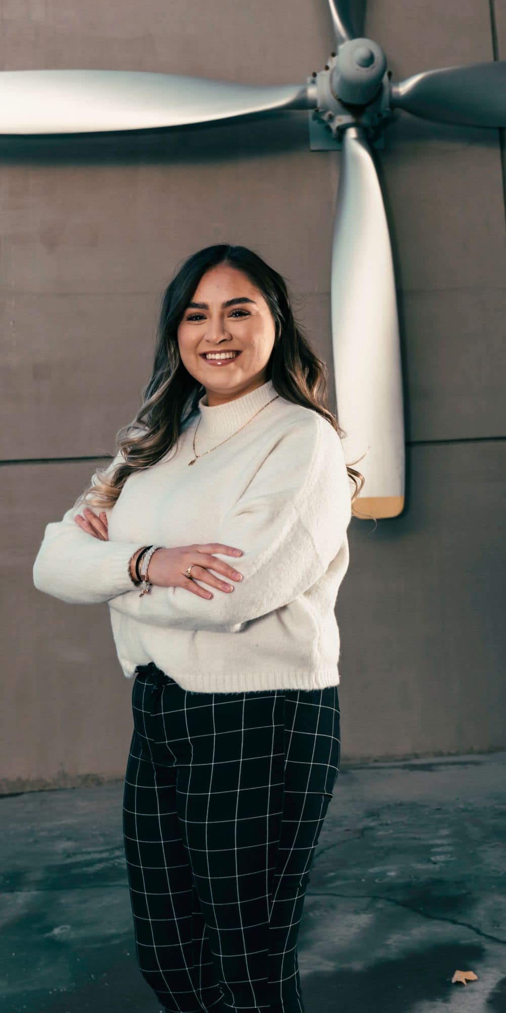 Letsy Gonzalez ('23) is prepared to graduate with a B.S. in Software Engineering in the spring before beginning her career with Northrop Grumman as a Modeling, Simulation and Analysis Engineer. (Photo: Embry-Riddle / Connor McShane)