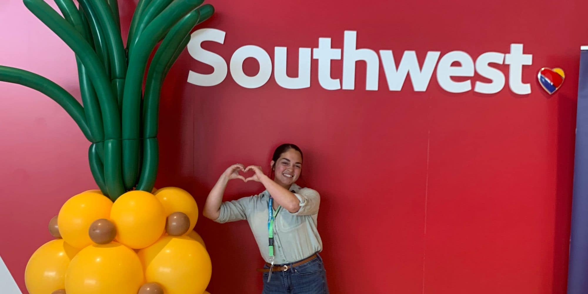 Embry-Riddle student Mia Hamlin celebrating her summer internship with Southwest Airlines. (Photo: Mia Hamlin)