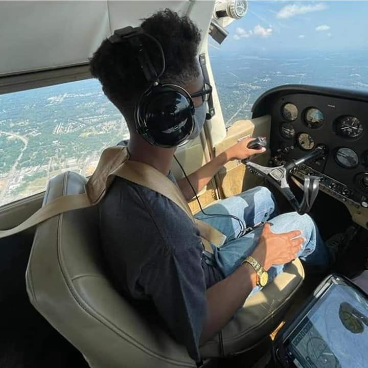 Flying an aircraft helps aspiring aviator Josiah Moise find his happy place.