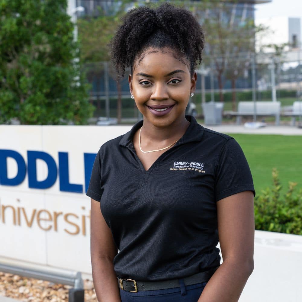 Student Jayde King is the first Gaetz graduate to earn a Ph.D. from Embry-Riddle