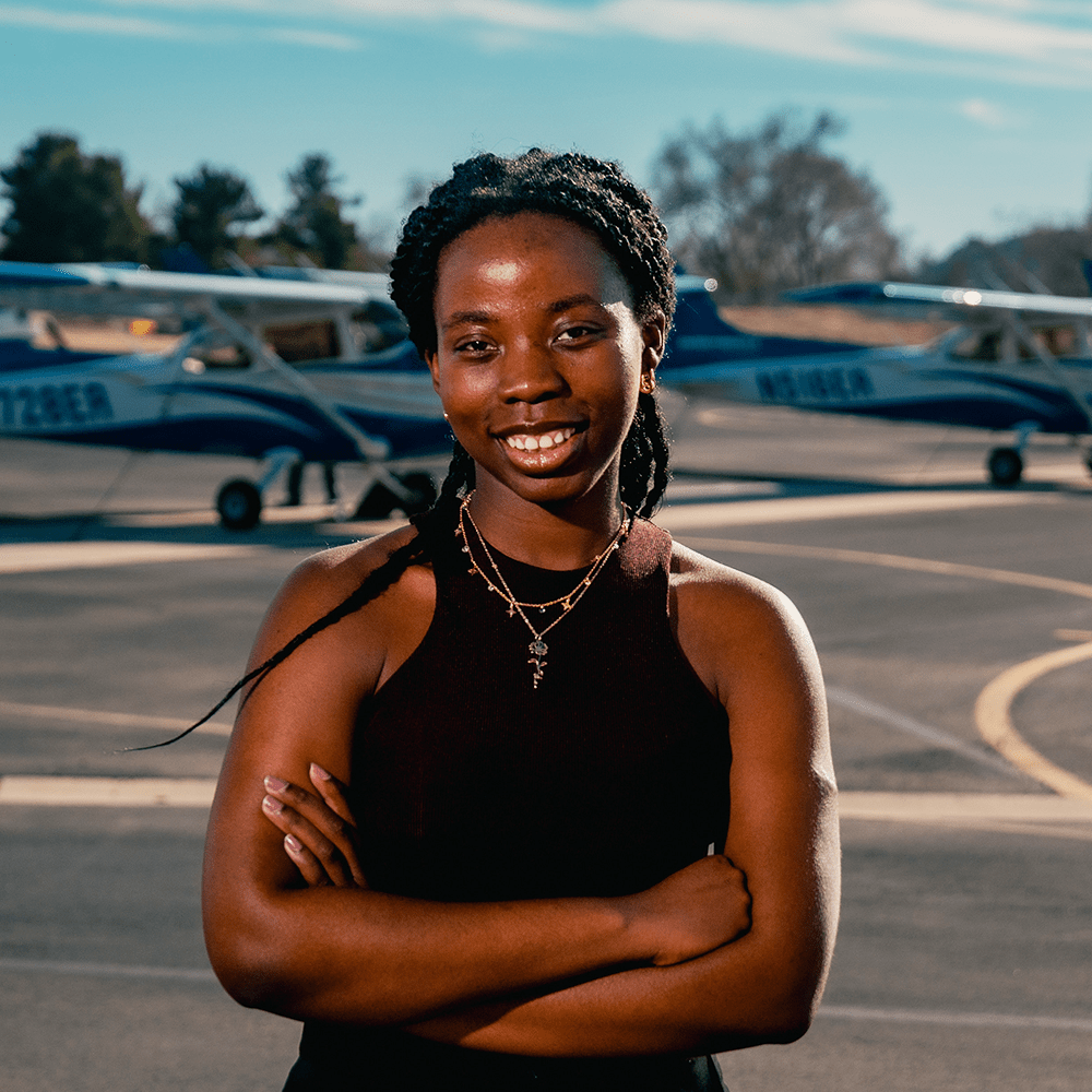 Megan Yaa Amoako was awarded a substantial scholarship from Boeing to support her life-long goal of becoming a pilot.