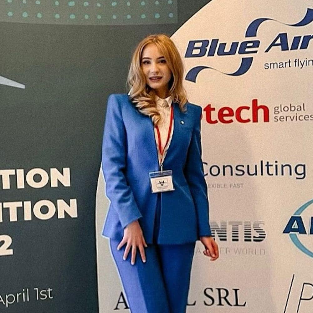Anastasia-Andreaa Panaitescu ('24) is a Romanian native earning her M.S. in Aeronautics online through Embry-Riddle's Worldwide Campus. (Photo: Anastasia-Andreaa Panaitescu)