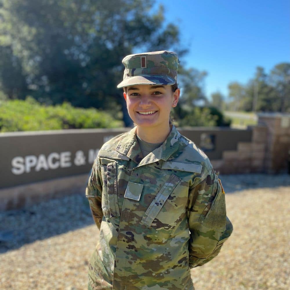 Lt. Joselyn Rabbitt ('21) begins her active-duty commission in the U.S. Space Force at California's Vandenberg Space Force Base. (Photo: Joselyn Rabbitt)