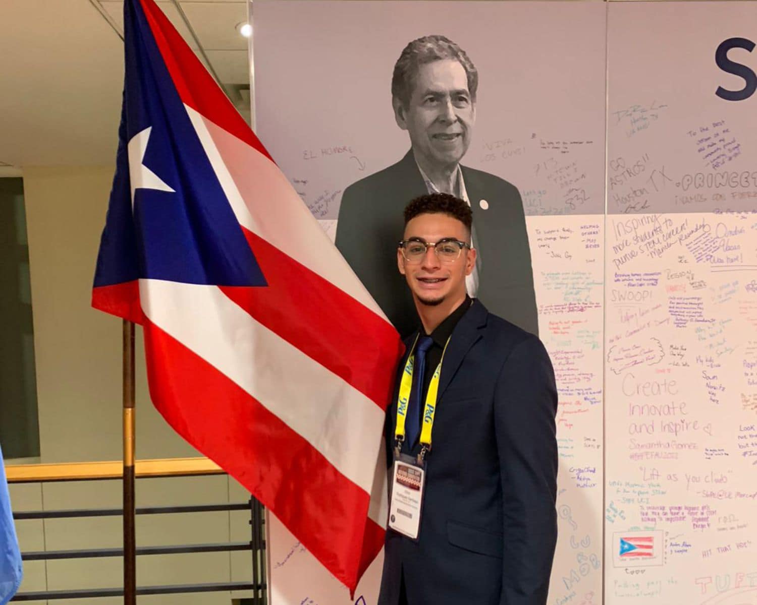 Rodriguez at the 2022 Society of Hispanic Professional Engineers (SHPE) national convention in Charlotte, NC. (Photo: Elliot Rodriguez)