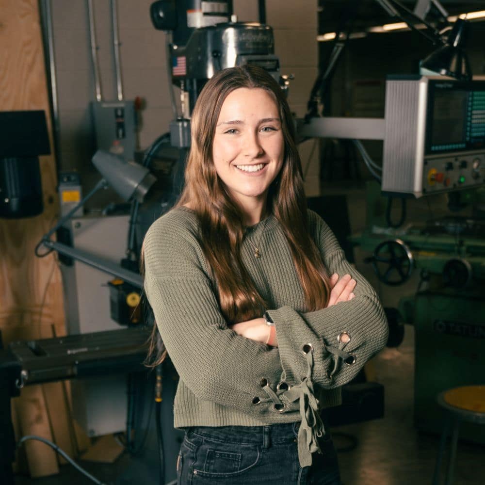Katie Rolle ('24) is a Mechanical Engineering major and president of the Alternative Energy Association Club on the Prescott Campus. (Photo: Katie Rolle)