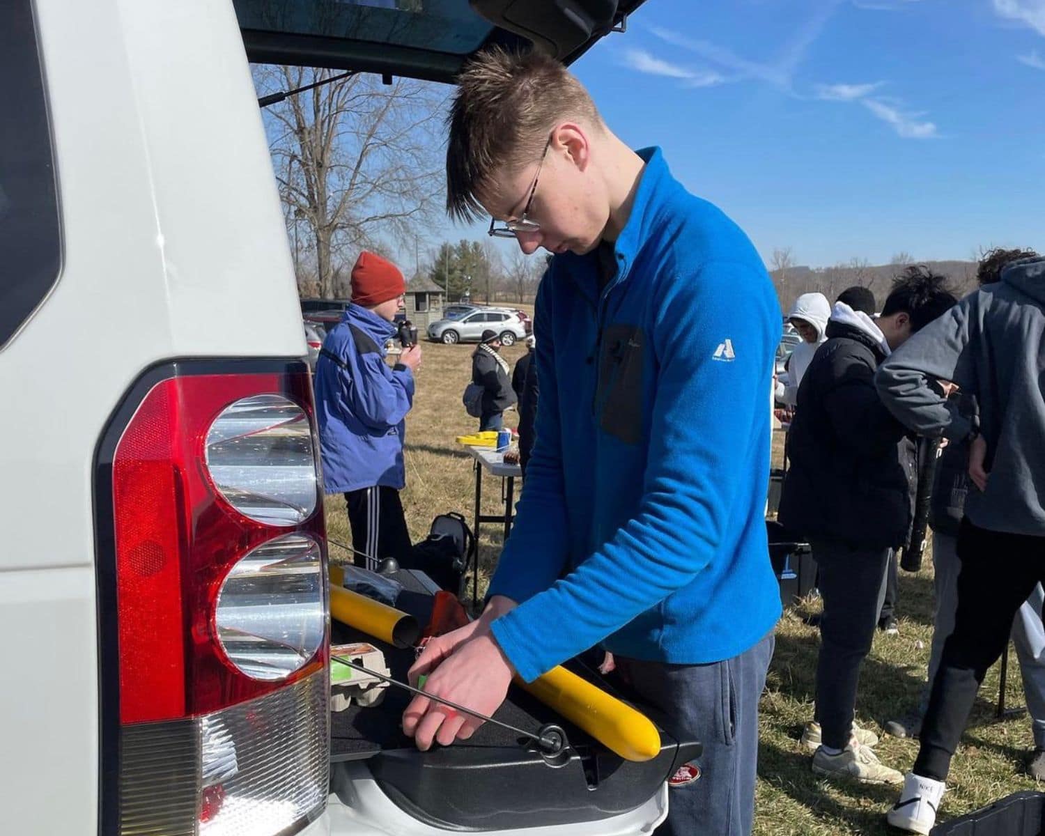 Aerospace Engineering student Ryan Shields was co-president of his rocket club in high school where he quality checked his team's rockets before launch.