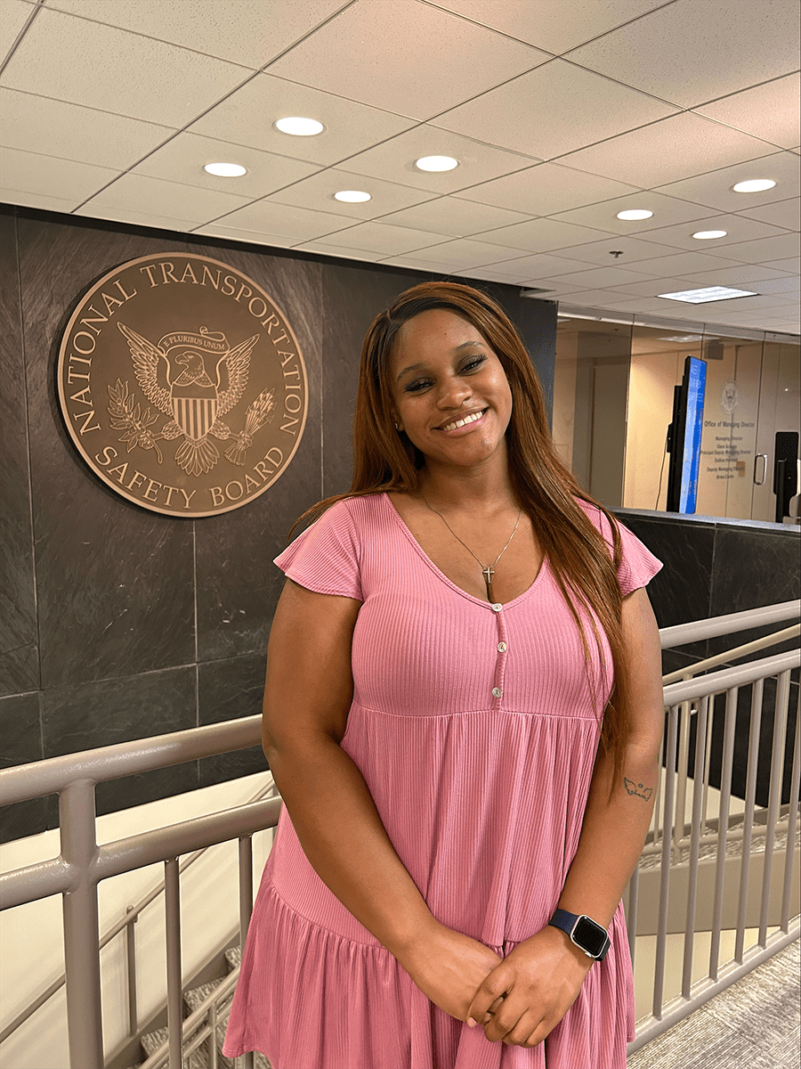 Shyan Khalil while interning with the National Transportation Safety Board. (Photo: Shyan Khalil)