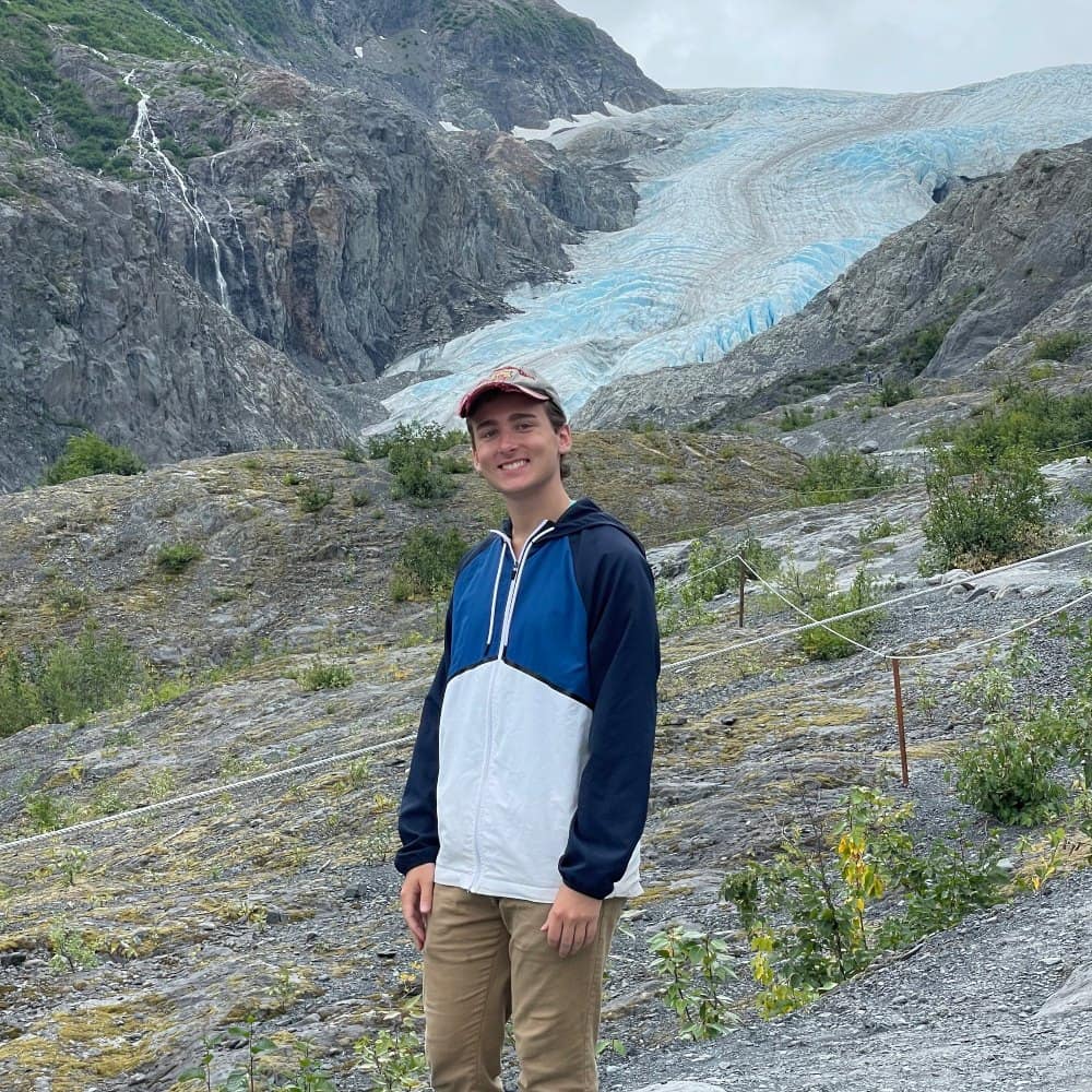 Aerospace Engineering student Corben Sroka during his trip to Alaska through Embry-Riddle’s Study America program.