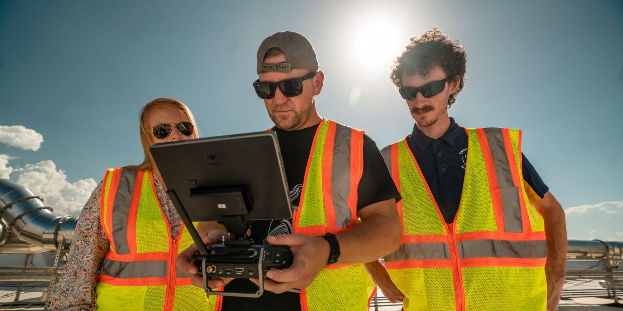 Three students of Embry-Riddle's Uncrewed Aircraft Systems Residency Program pilot their drone using state-of-the-art equipment and resources.