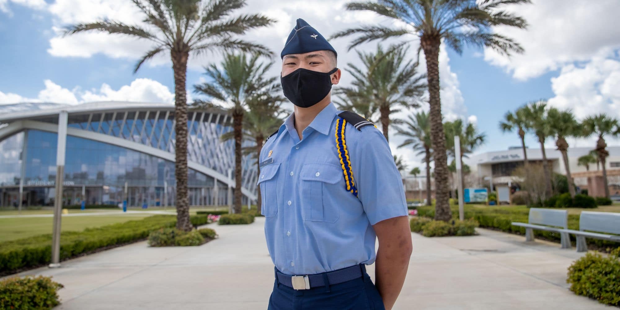 Andrew Wang, AFROTC Cadet on the Embry-Riddle Florida Campus