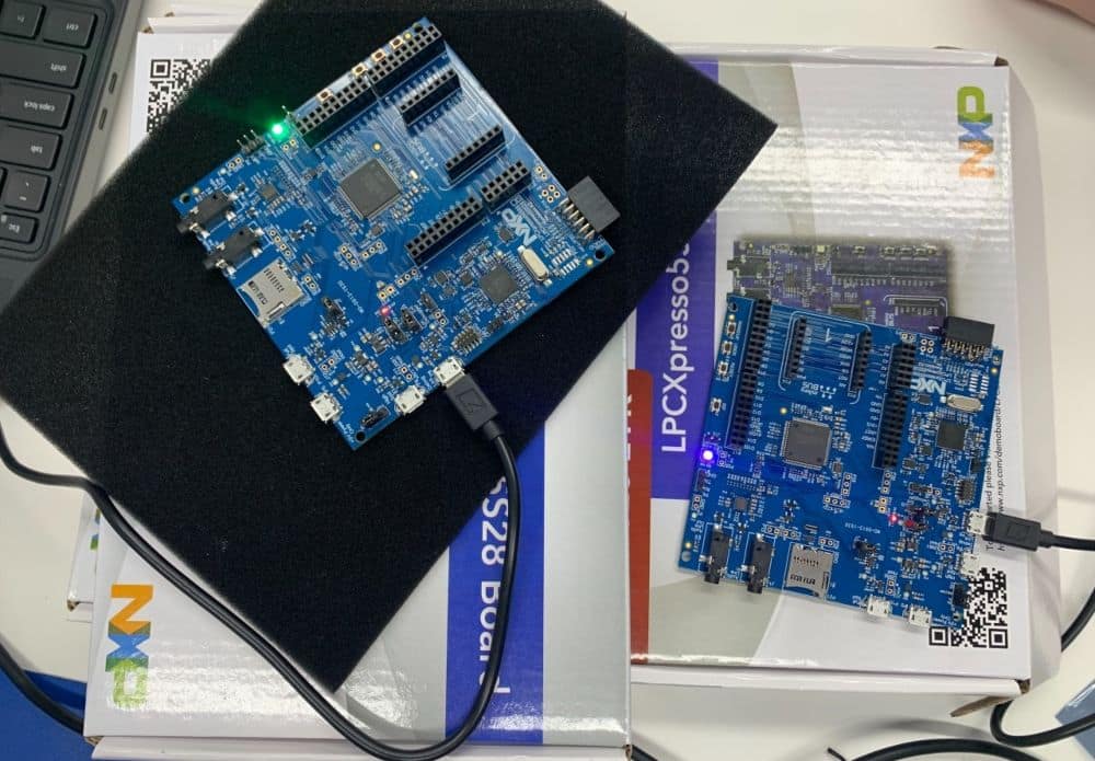 NXP Microprocessor Evaluation Boards (Photo: Drew Yoshida)