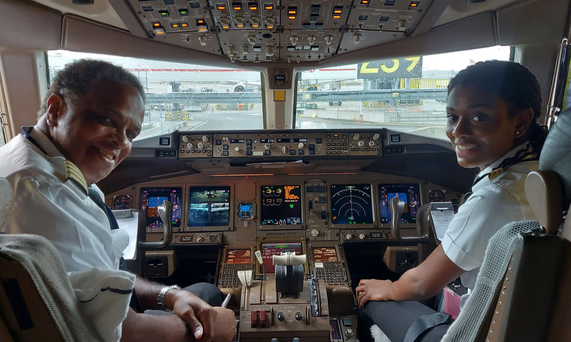 Embry-Riddle grad Zoey Williams is a Boeing 777 first officer at Air Canada who often shares the flight deck with her dad, Captain Orrett Williams. (Photo: Zoey Williams)