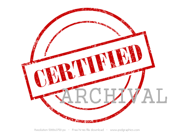 Certified Archival
