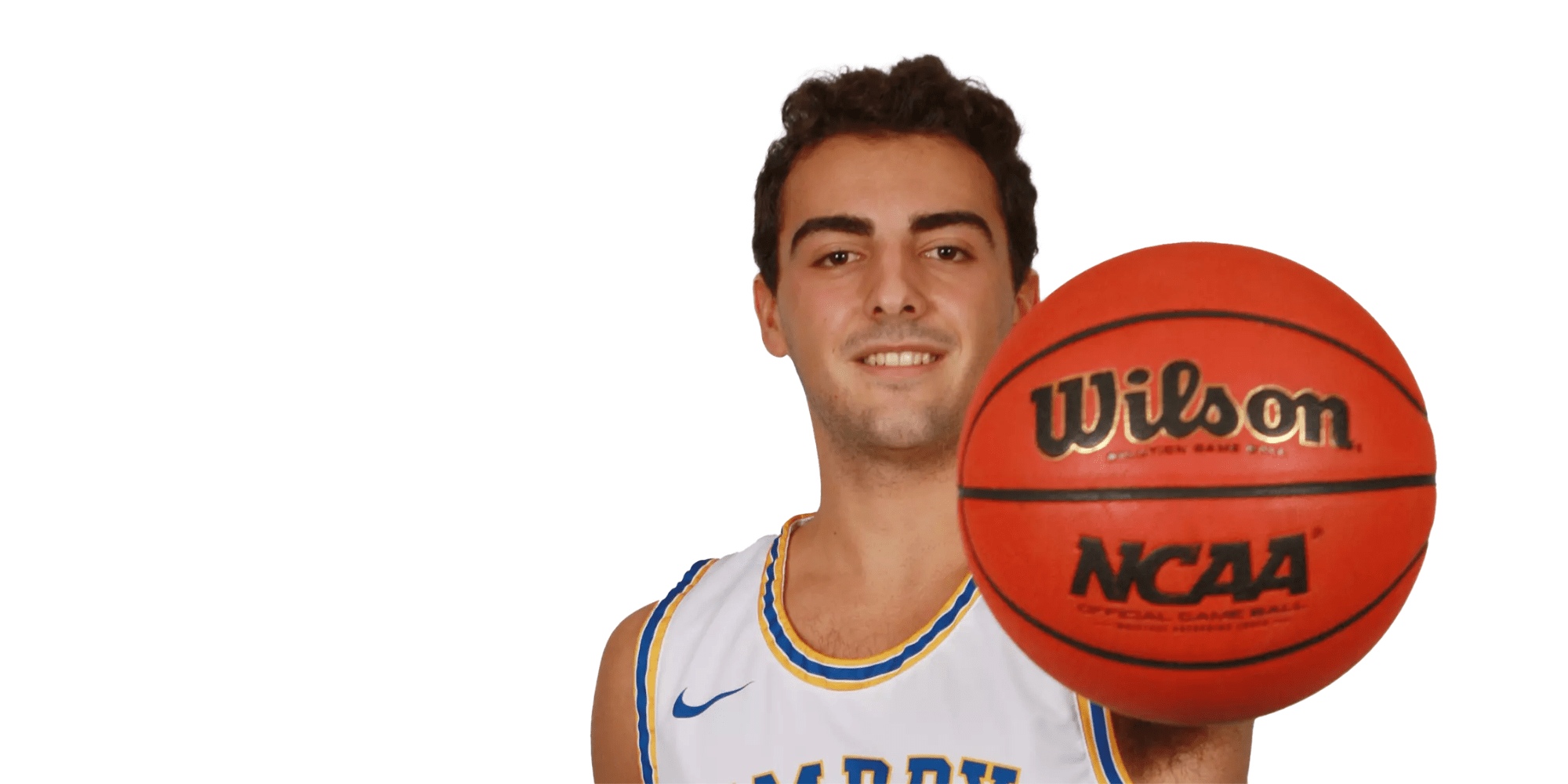 David and a basketball in uniform.