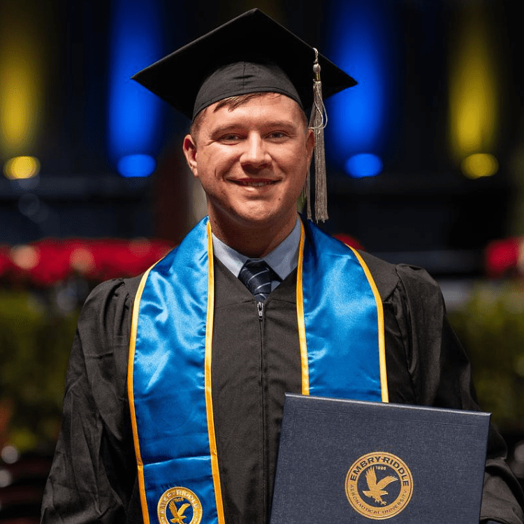 Dustin Foote at graduation in Prescott, Arizona.