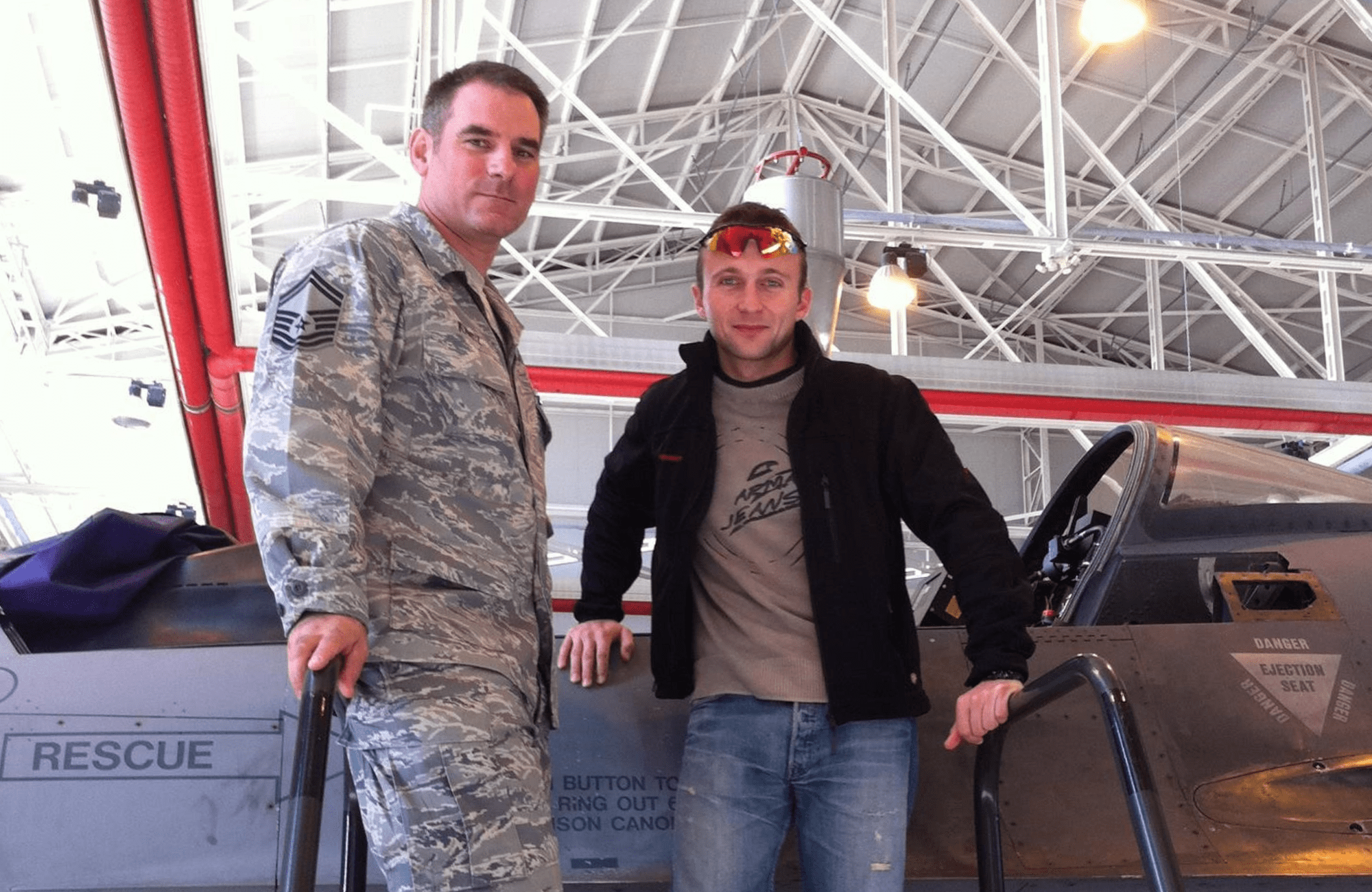 6.	Aviano Air Base F-16 Heavy Maintenance Tour in 2011 that Mark conducted for a local Italian tour.