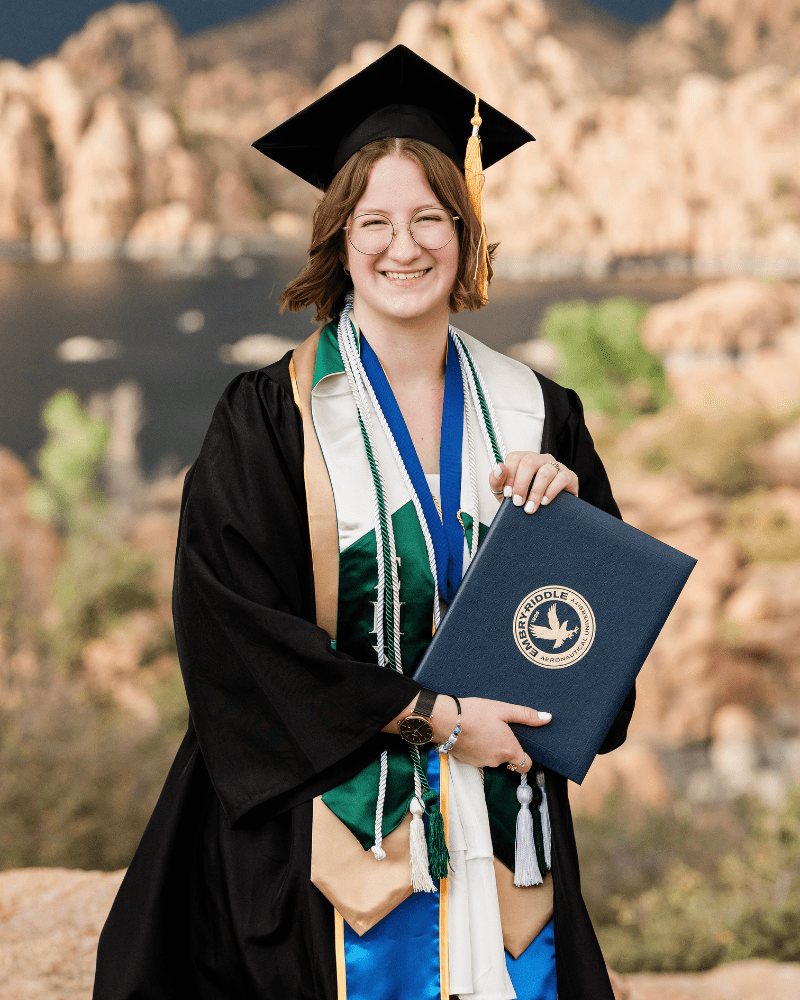 Katie in nature near the Prescott Campus
