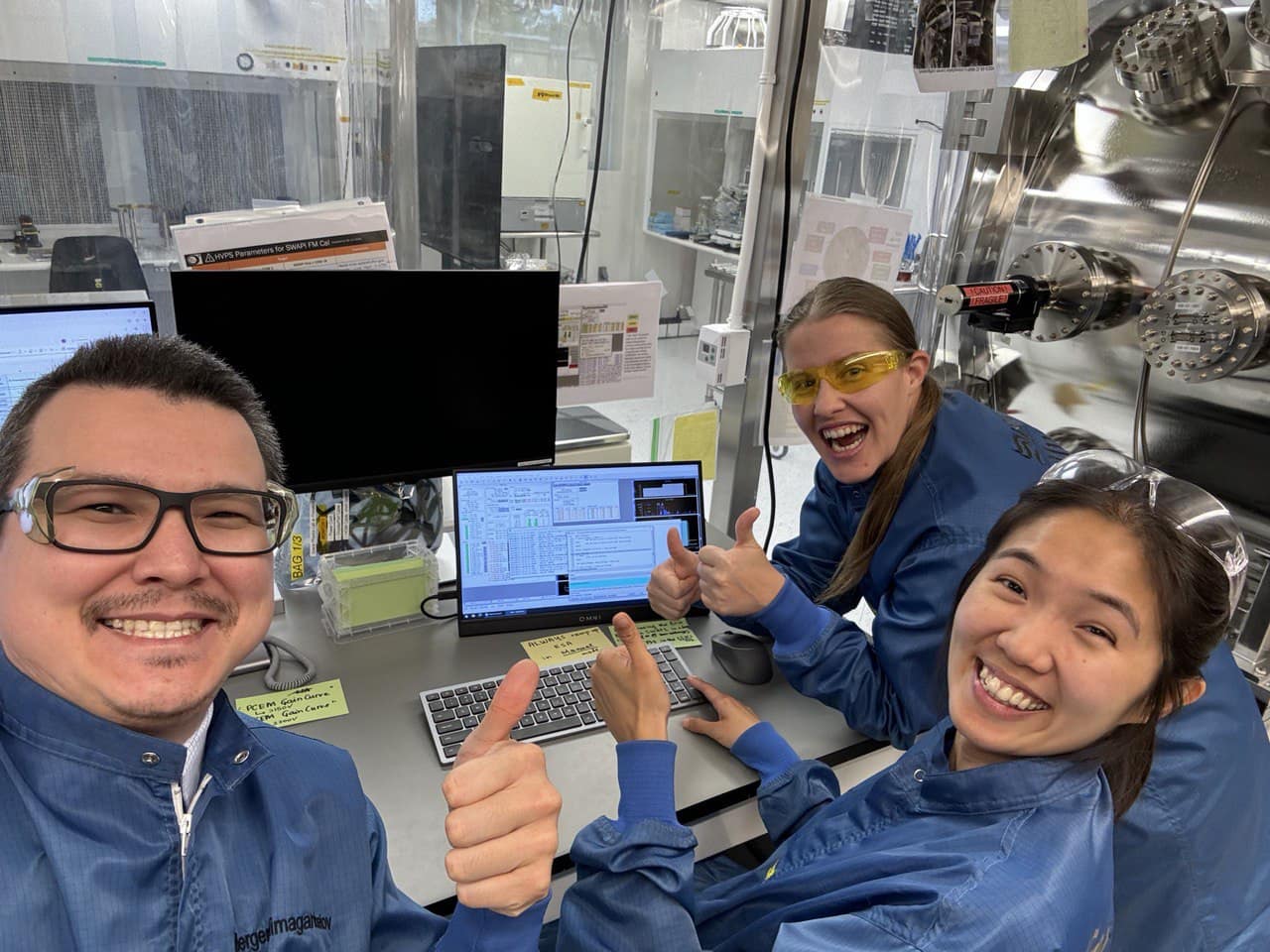 Mergen With Jamie Rankin and Lengying Khoo during SWAPI calibration.