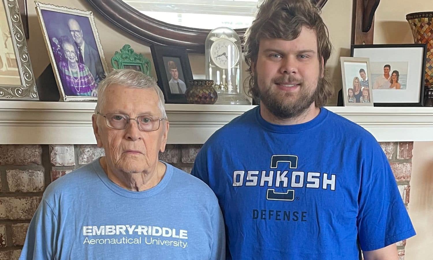 Although separated by 60 years, Bob Slaughter and his grandson Brady are proud of being Eagle grads. (Photo: Brady Slaughter)