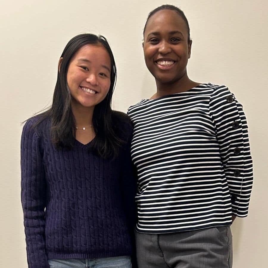 Raelyn Yoshioka alongside Dr. Corraine McNeill, Associate Professor of Biology.